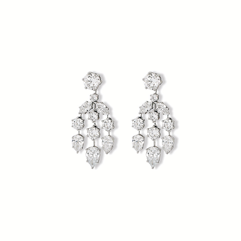 Chandelier Design Diamond Lab-Grown Diamond Earrings