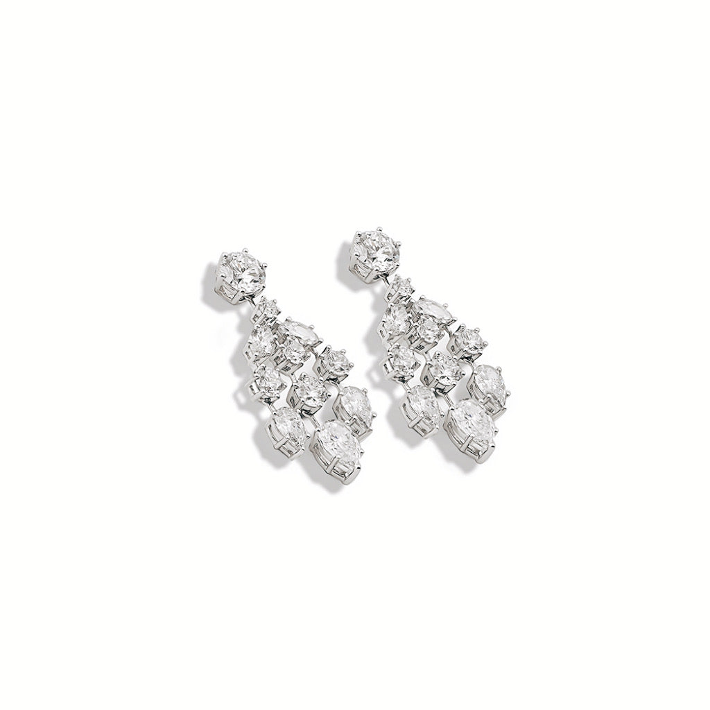 Chandelier Design Diamond Lab-Grown Diamond Earrings