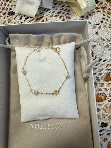 Mikimoto Akoya Cultured Pearl Clover Bracelet