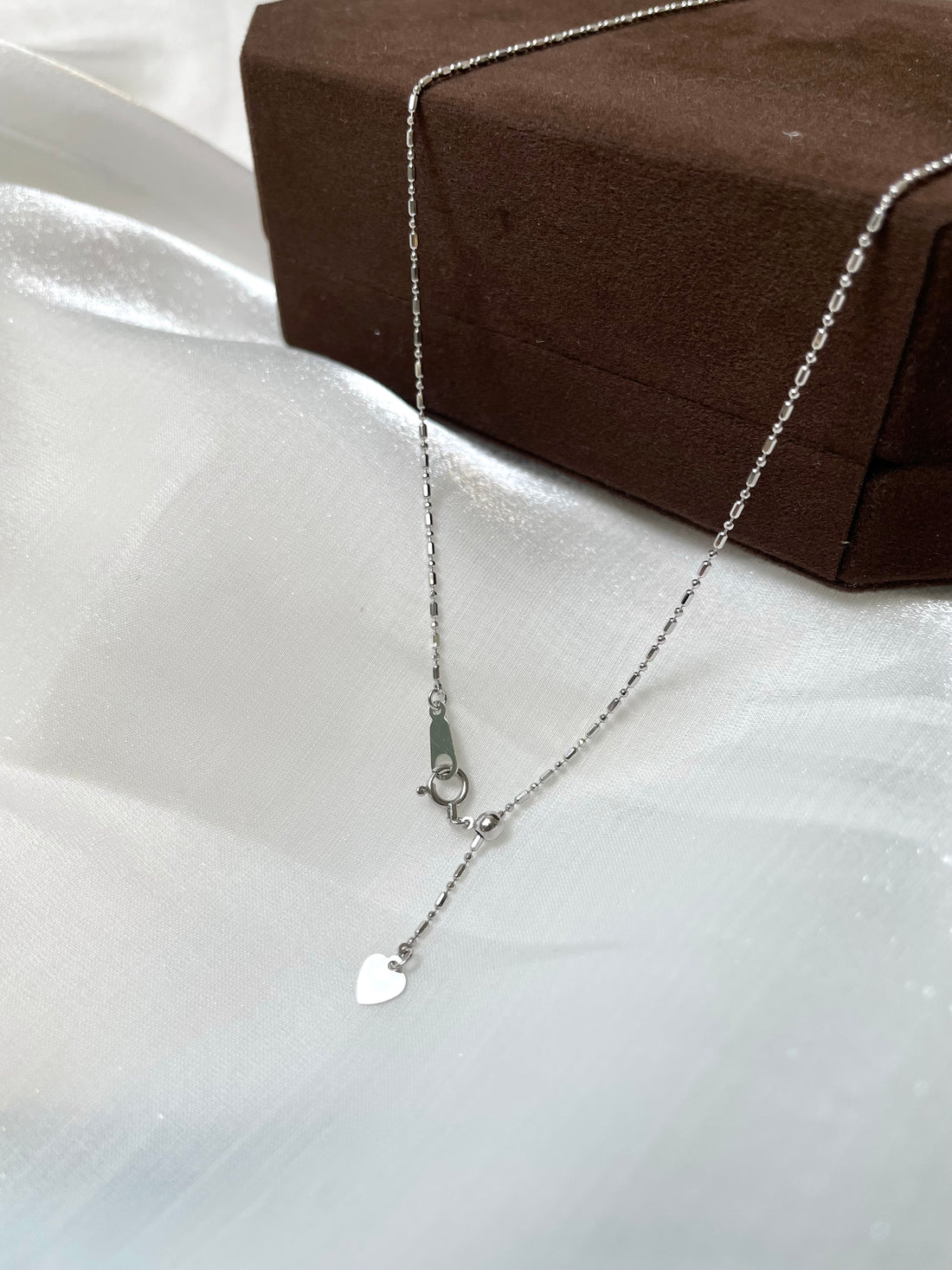 Station Bar chain K18 White Gold