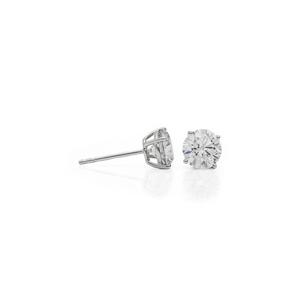 10K Gold Round Lab-Grown Diamond Stud Earrings