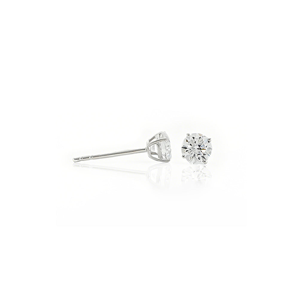 10K Gold Round Lab-Grown Diamond Stud Earrings