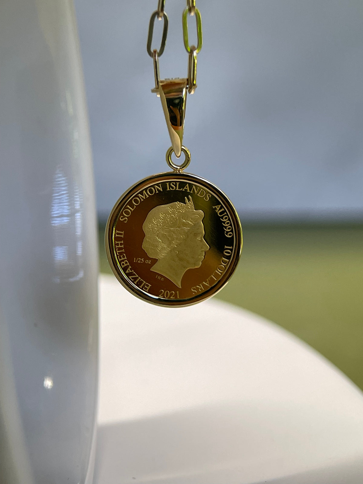⭐️24K Cherub Angel Gold Coin Pendant