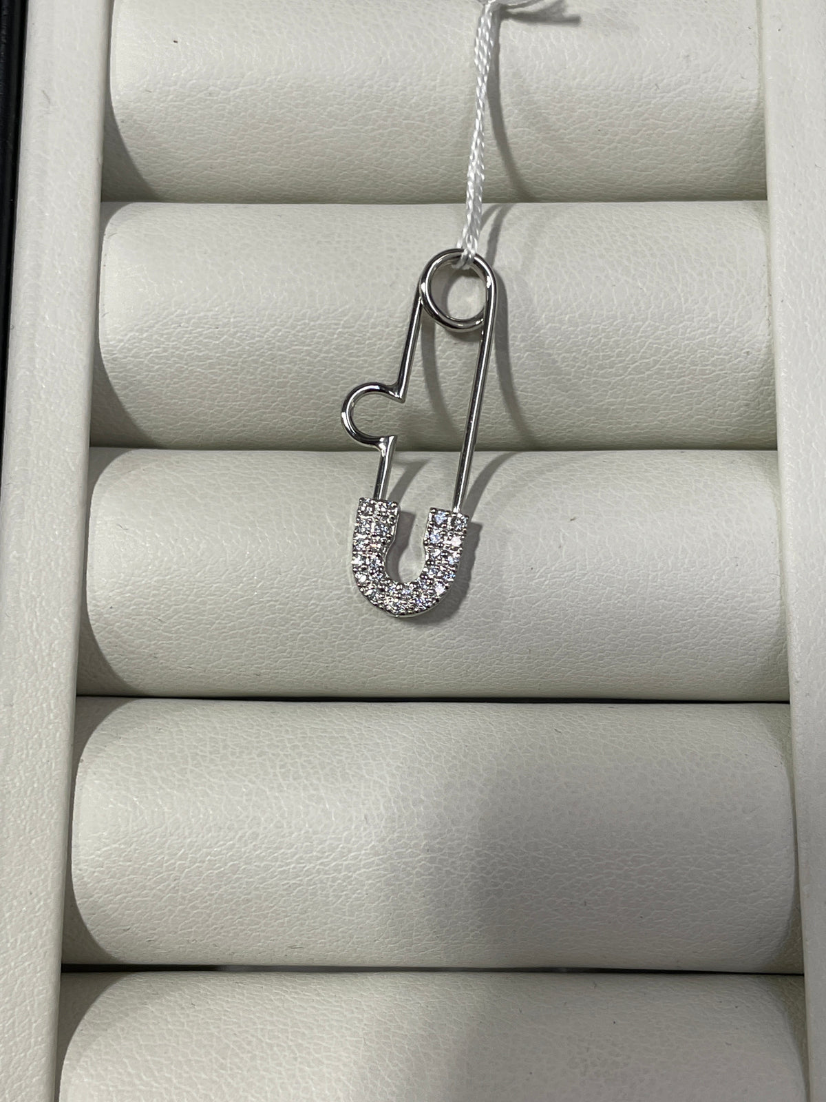 18K Gold & PT900 0.15ct Diamond Convertible Pendant Connector – 30mm