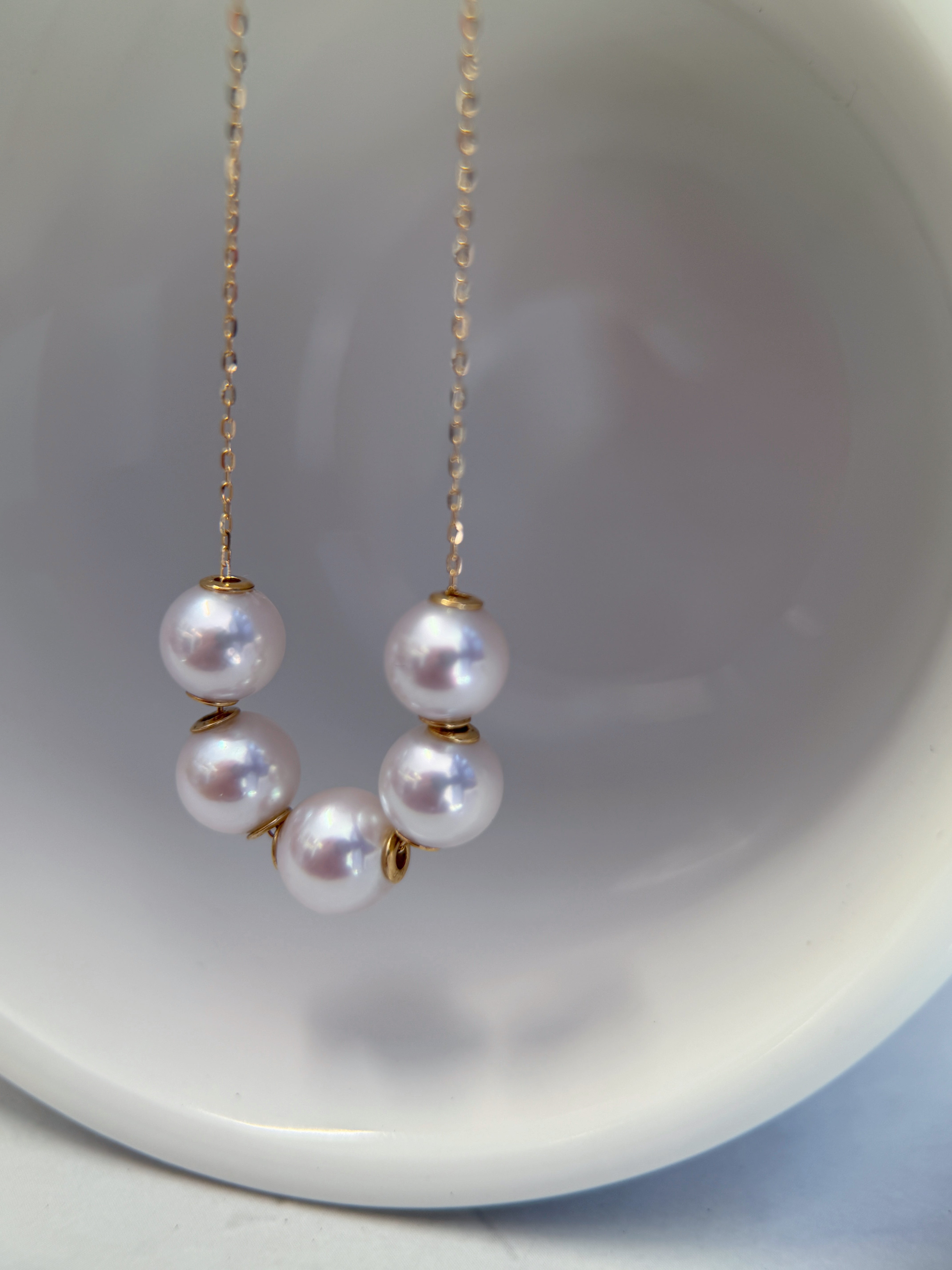 K18 Gold Akoya Pearl Two-Way Necklace