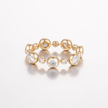 Graduated Bezel Lab-Grown Diamond Eternity Ring