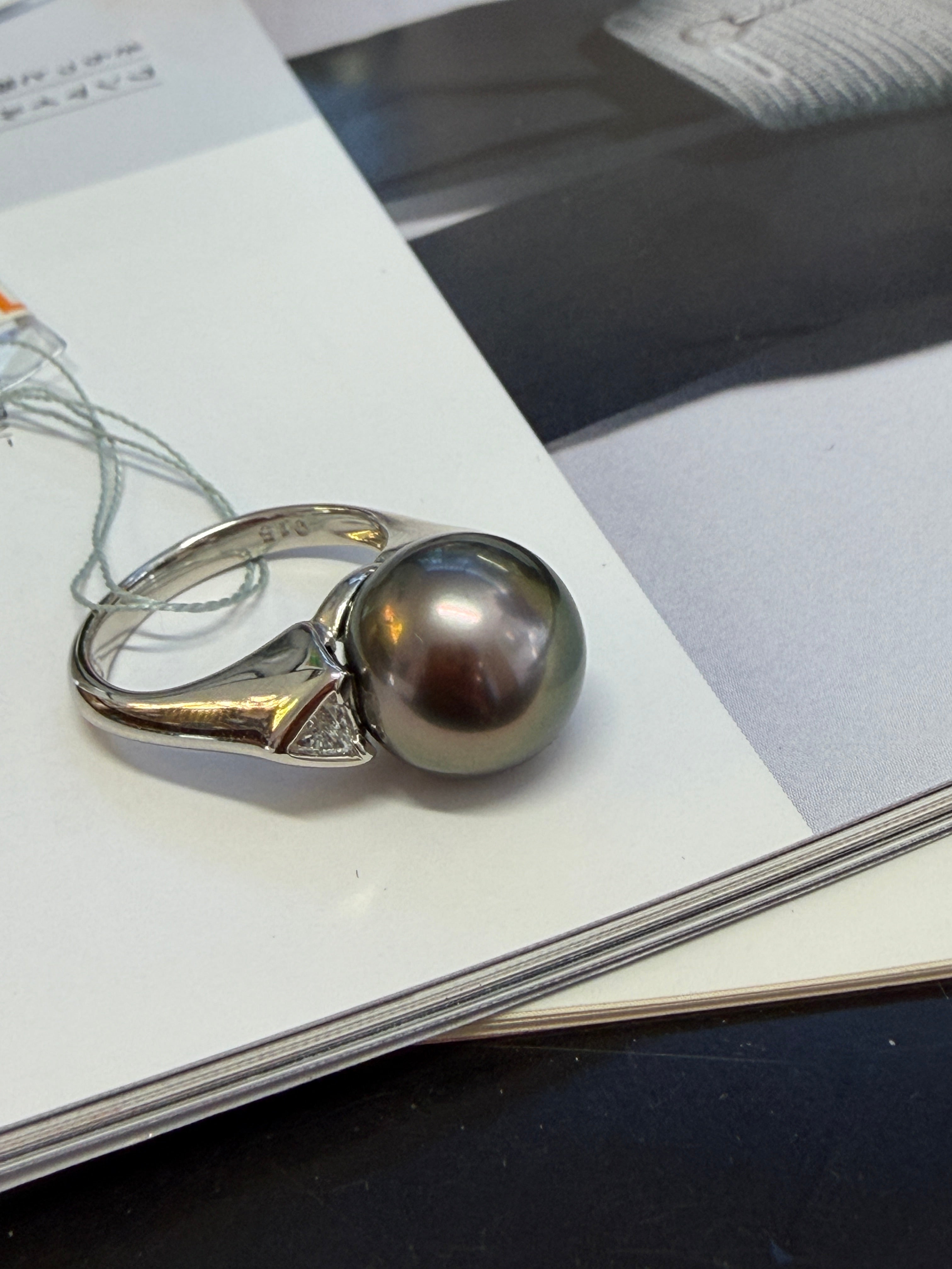 11.5mm Tahitian Pearl Ring