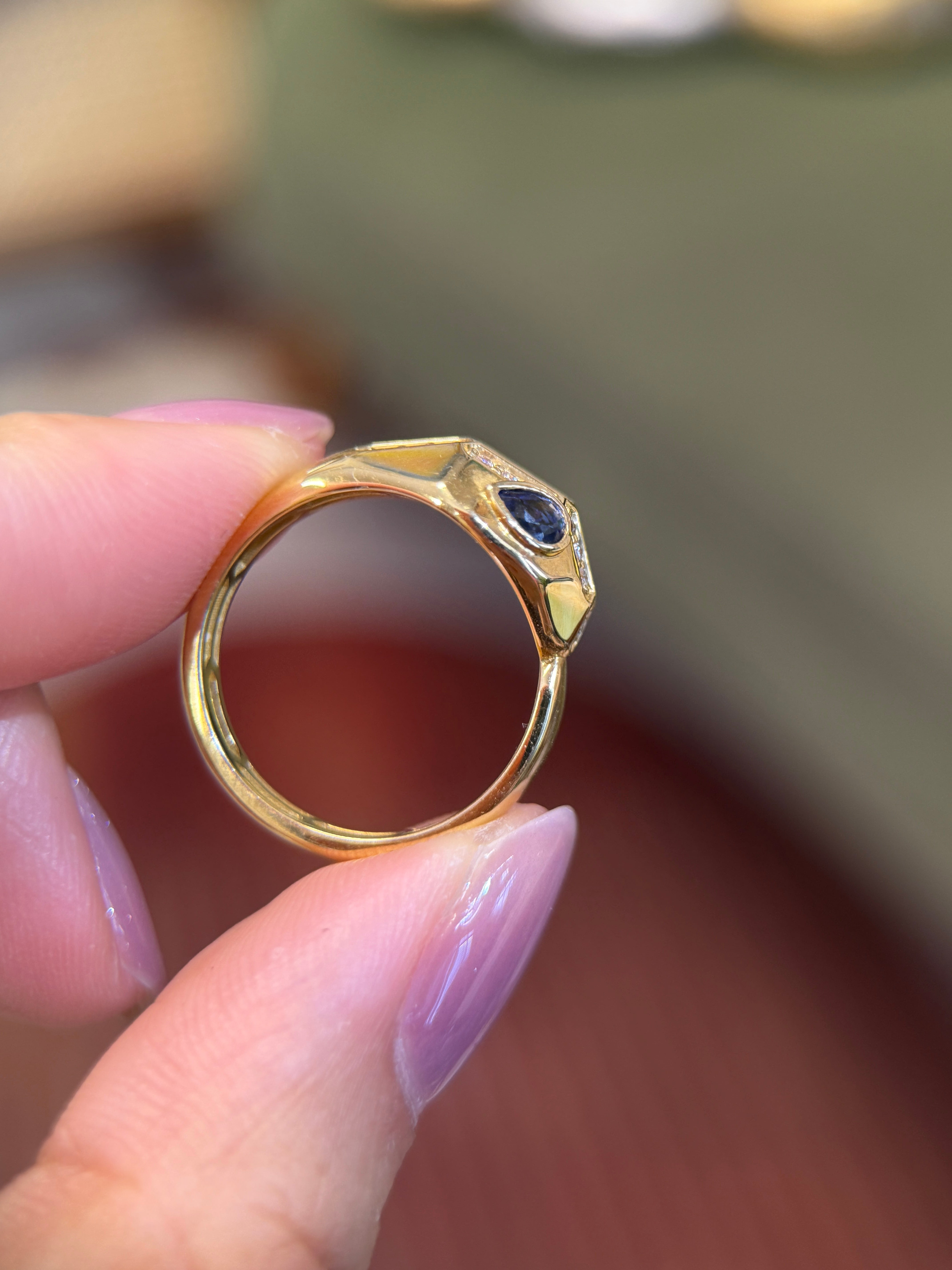 0.29CT Sapphire Ring in K18 Gold