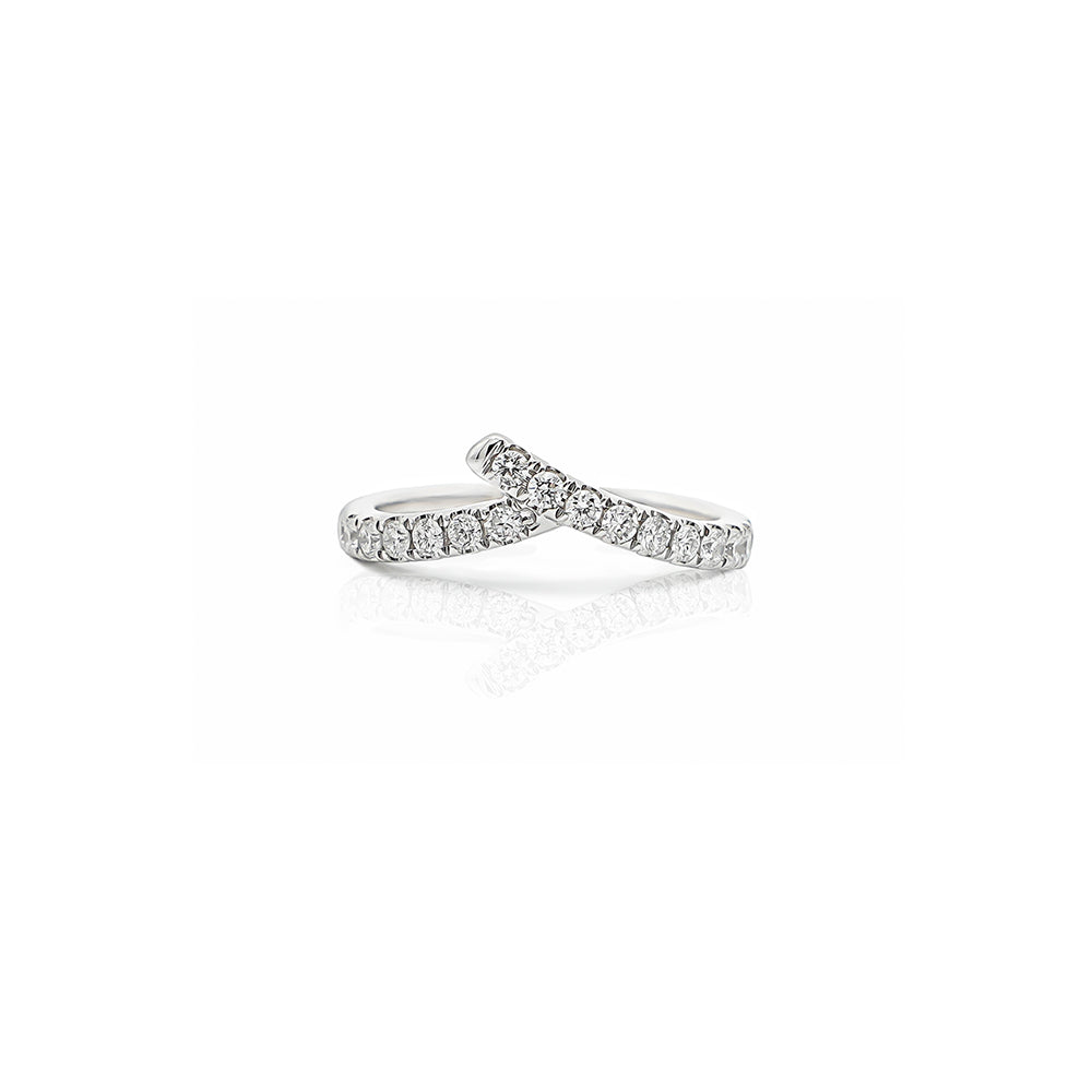 Ribbon Motif Lab-Grown Diamond  Ring 0.43CT