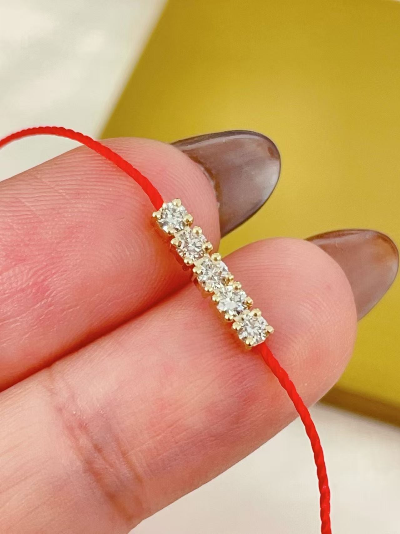Red Line With 0.2CT Diamond