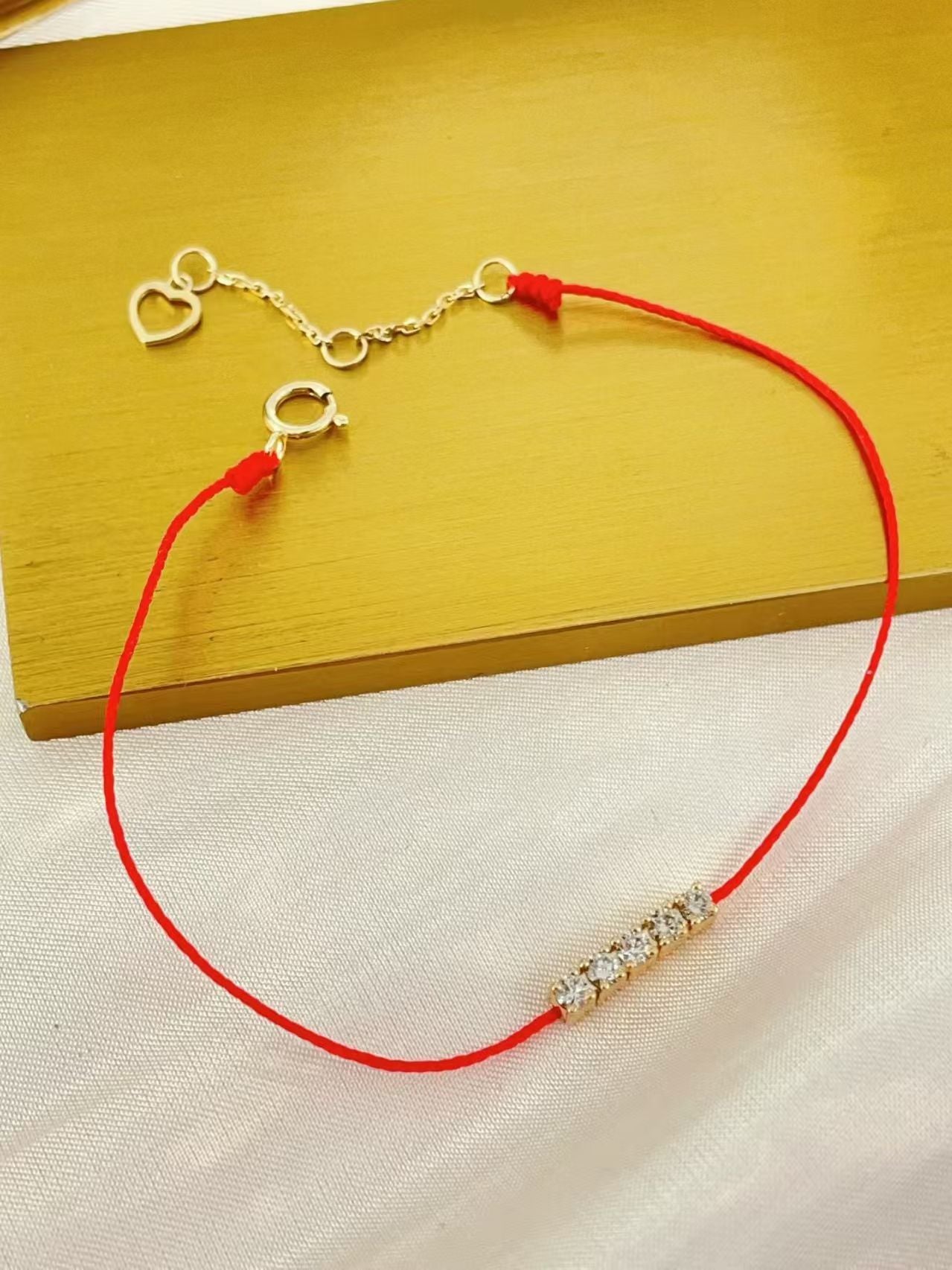 Red Line With 0.2CT Diamond