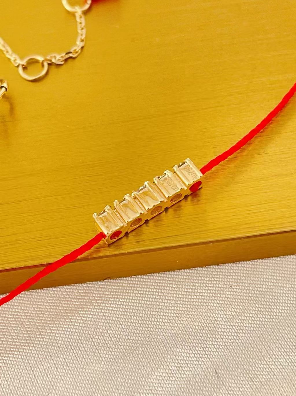 Red Line With 0.2CT Diamond
