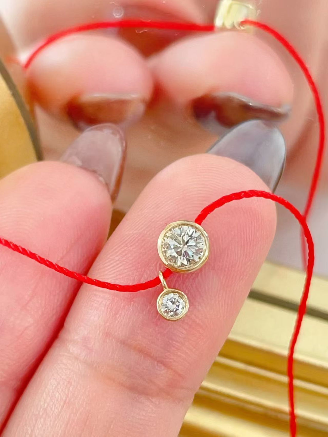 Red Line With 0.23CT Diamond