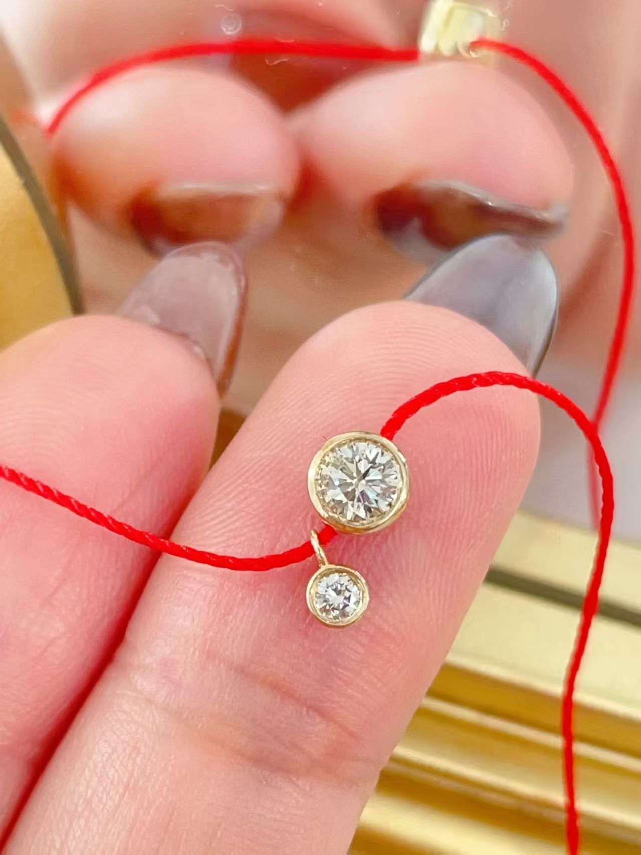 Red Line With 0.23CT Diamond