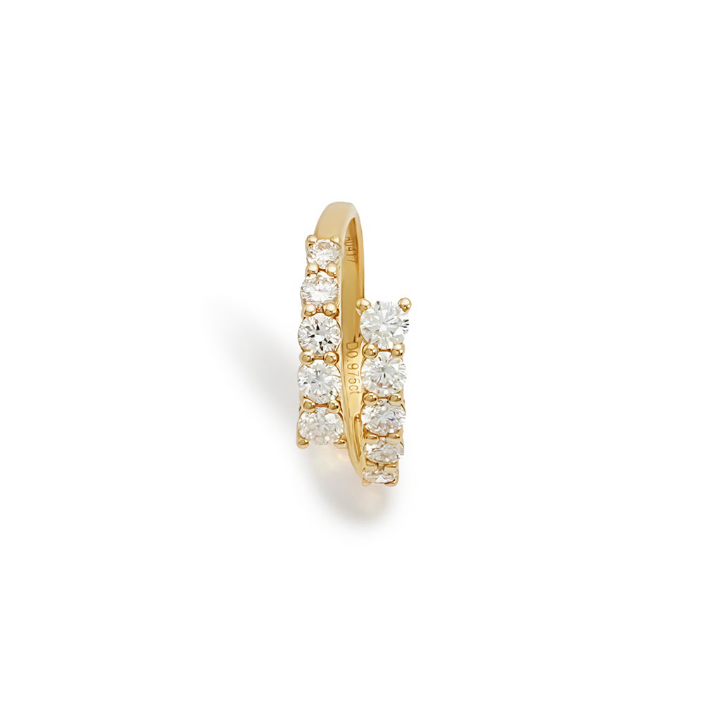 0.98ct Double row opening shape Lab-Grown diamond Ring