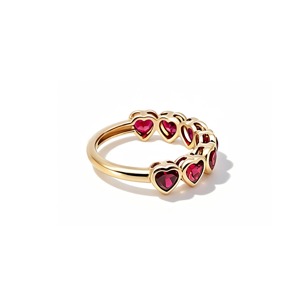 2.41ct heart-shape Lab-Grown Ruby Ring