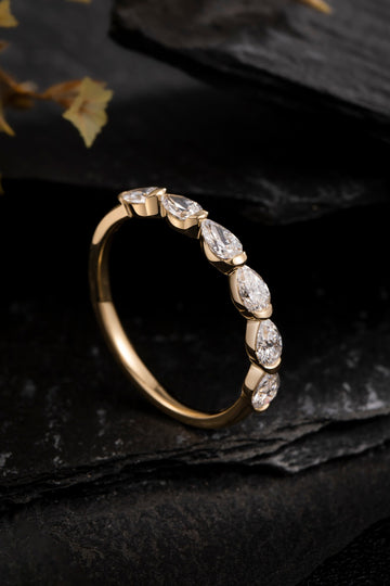 Pear-Cut Lab-Grown Diamond Band 0.58ct