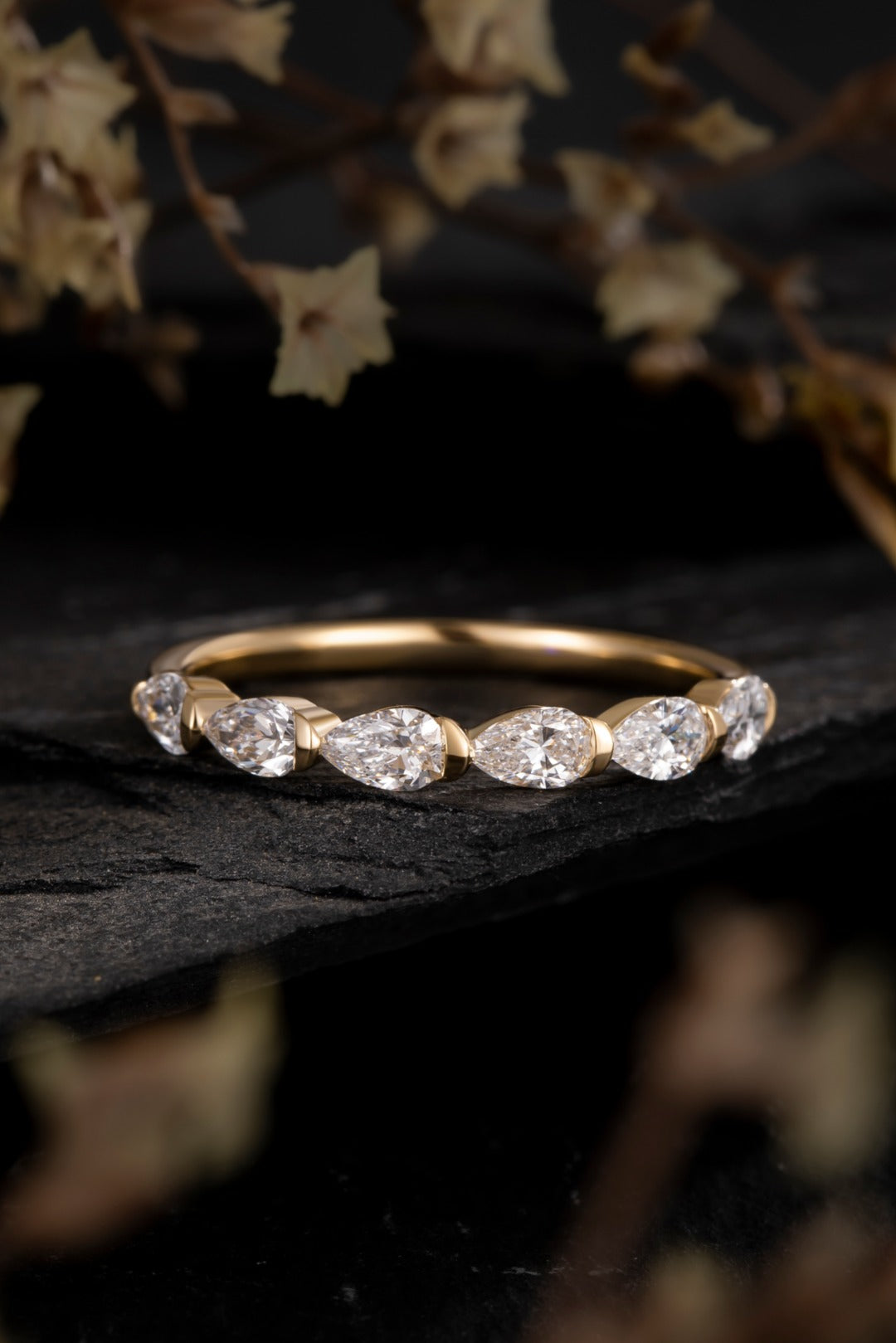 Pear-Cut Lab-Grown Diamond Band 0.58ct