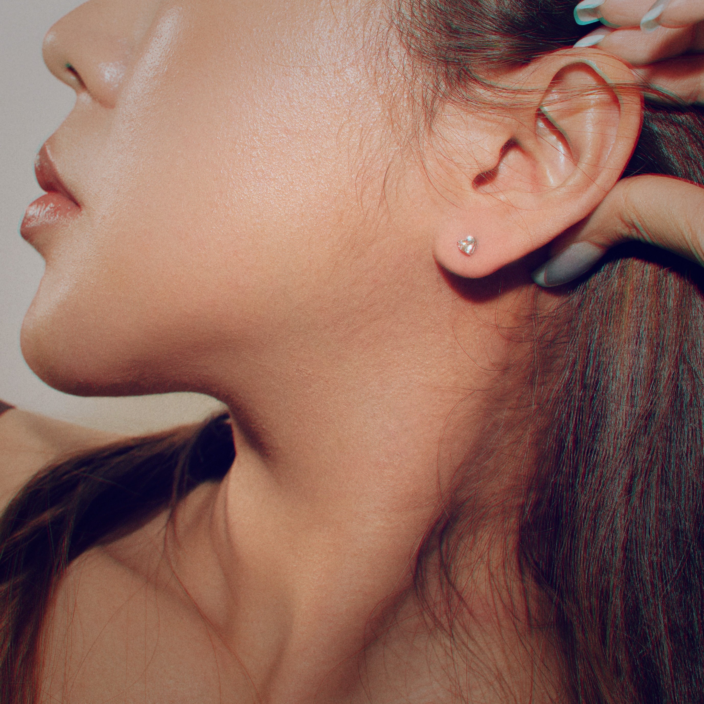 0.43 Classic Heart Full Diamond shaped Lab-Grown Diamond Earrings