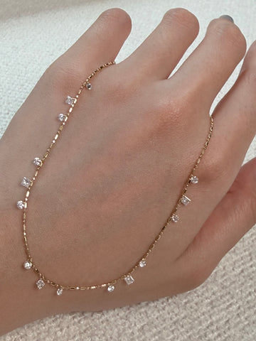 Dainty Diamond Station Necklace 0.97CT