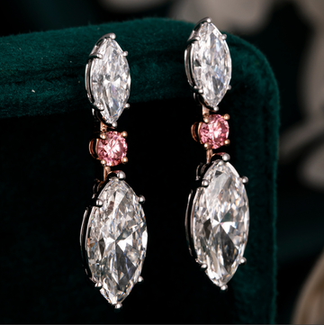 Certified Marquise‑Cut Lab‑Grown Diamond Drop Earrings in 14K(5.31CT/7.47CT)