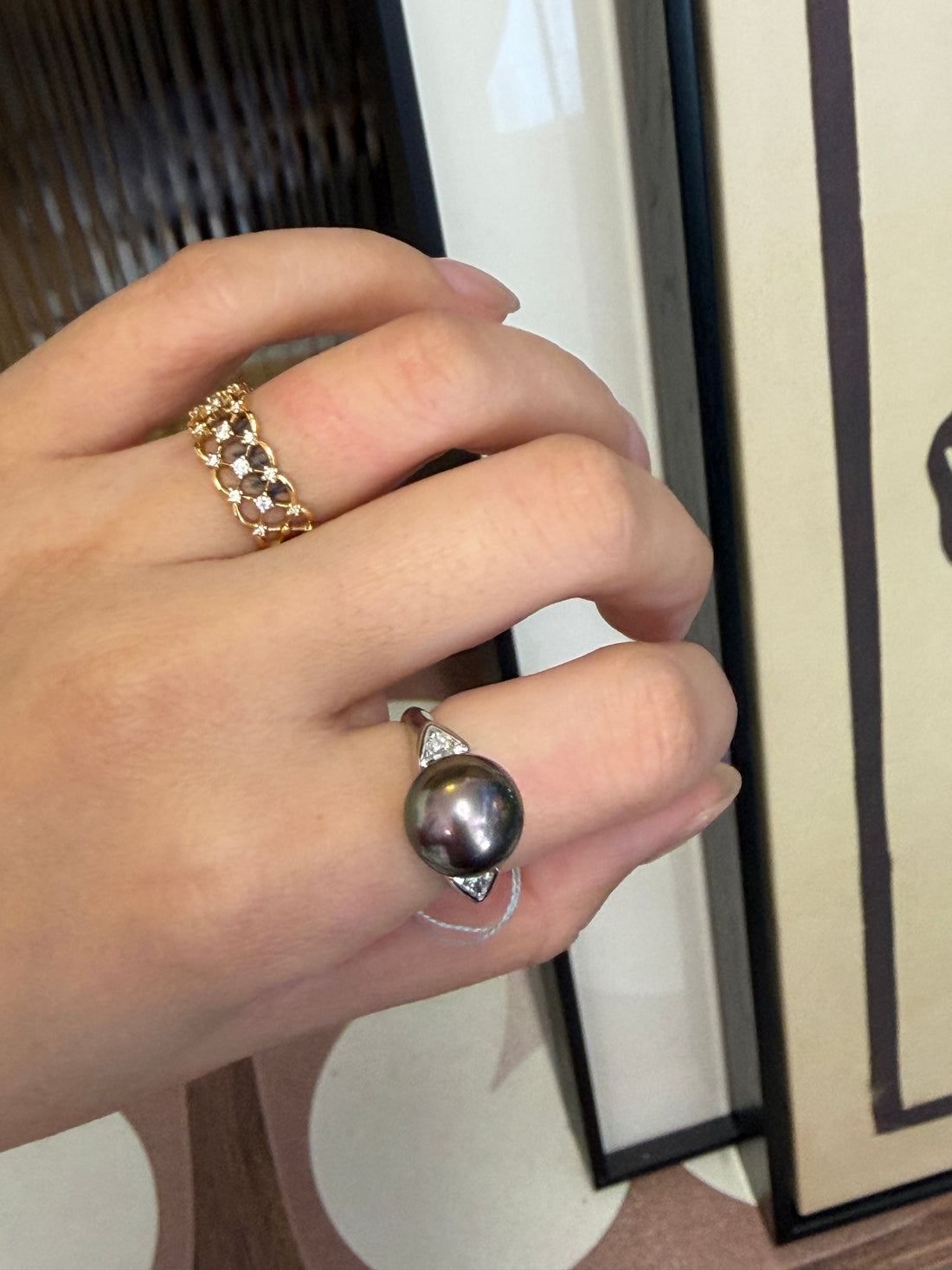 11.5mm Tahitian Pearl Ring