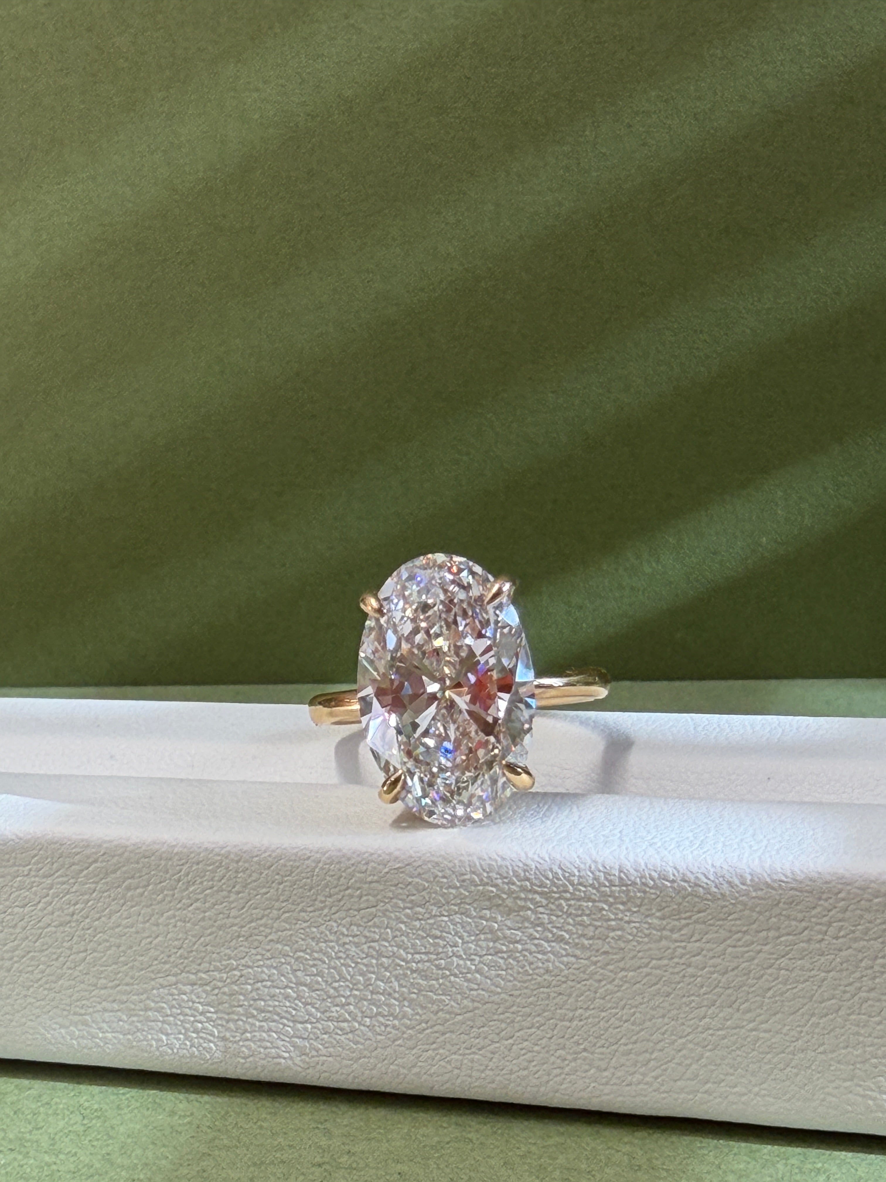 7ct Certified Oval Lab-Grown Diamond Shape Ring