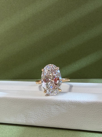 7ct Certified Oval Lab-Grown Diamond Shape Ring