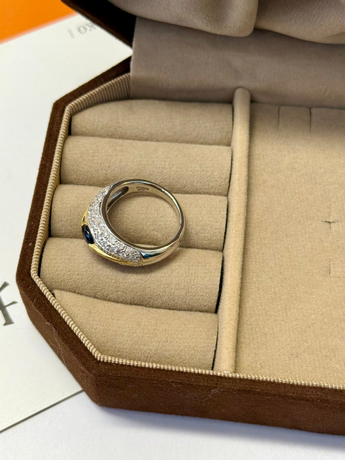 Sapphire Ring In PT900&18K Yellow Gold