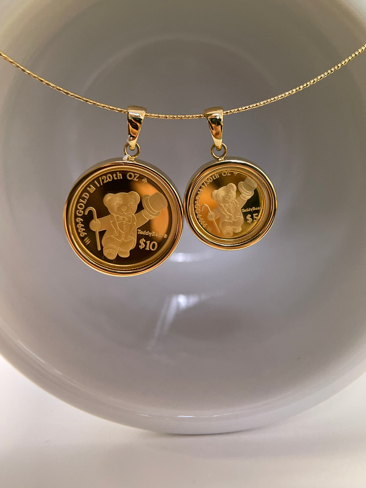 ⭐️24K+18K Teddy Bear Gold Coin