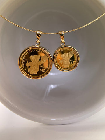 ⭐️24K+18K Teddy Bear Gold Coin