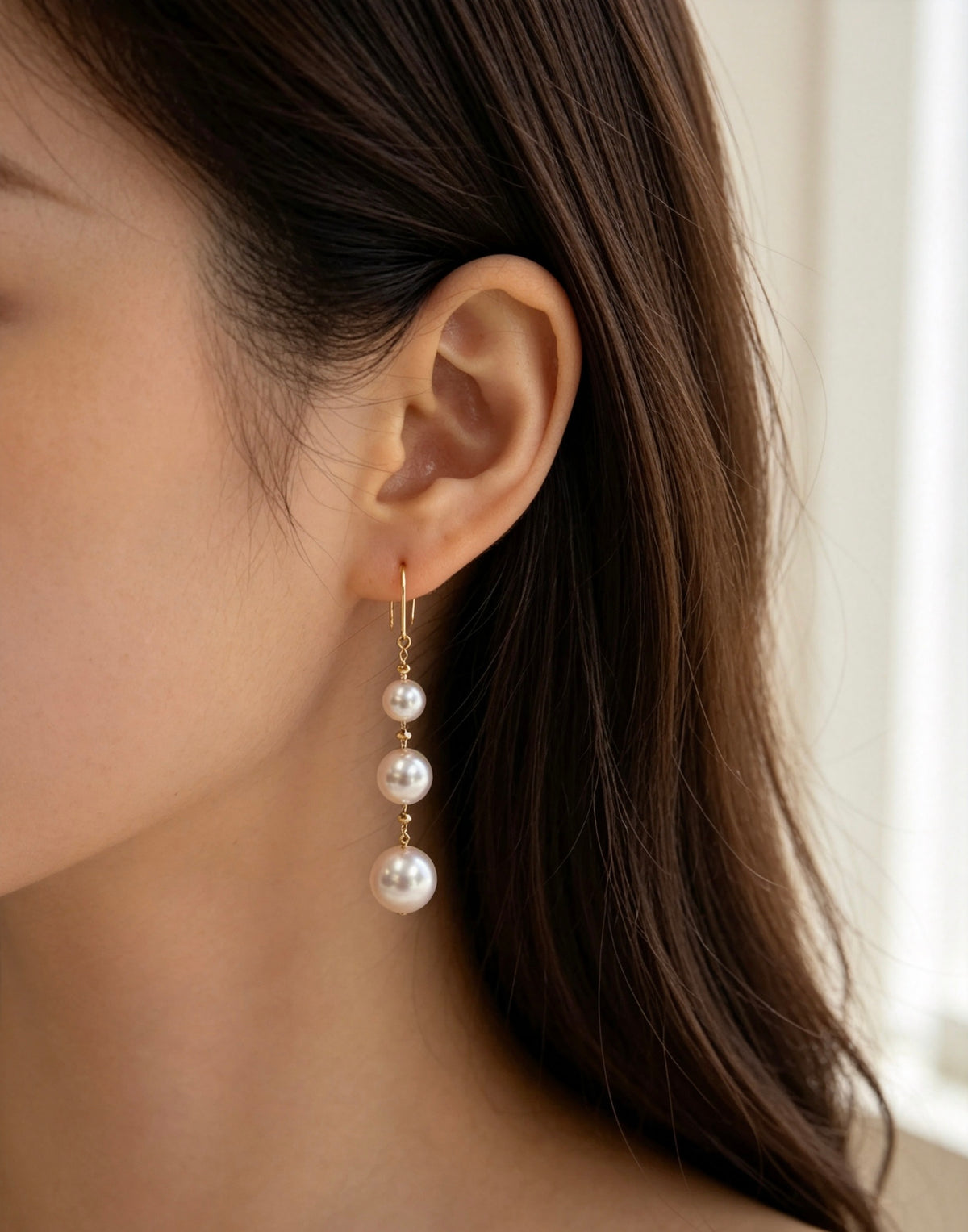 K18 Akoya Pearl 6-8mm  Earrings