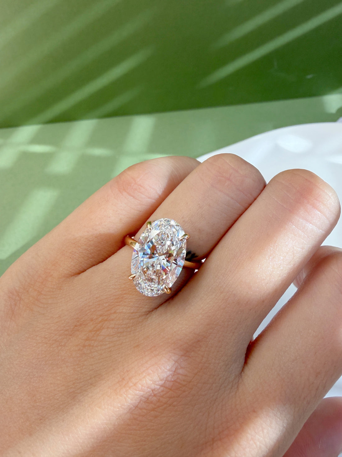 7ct Certified Oval Lab-Grown Diamond Shape Ring