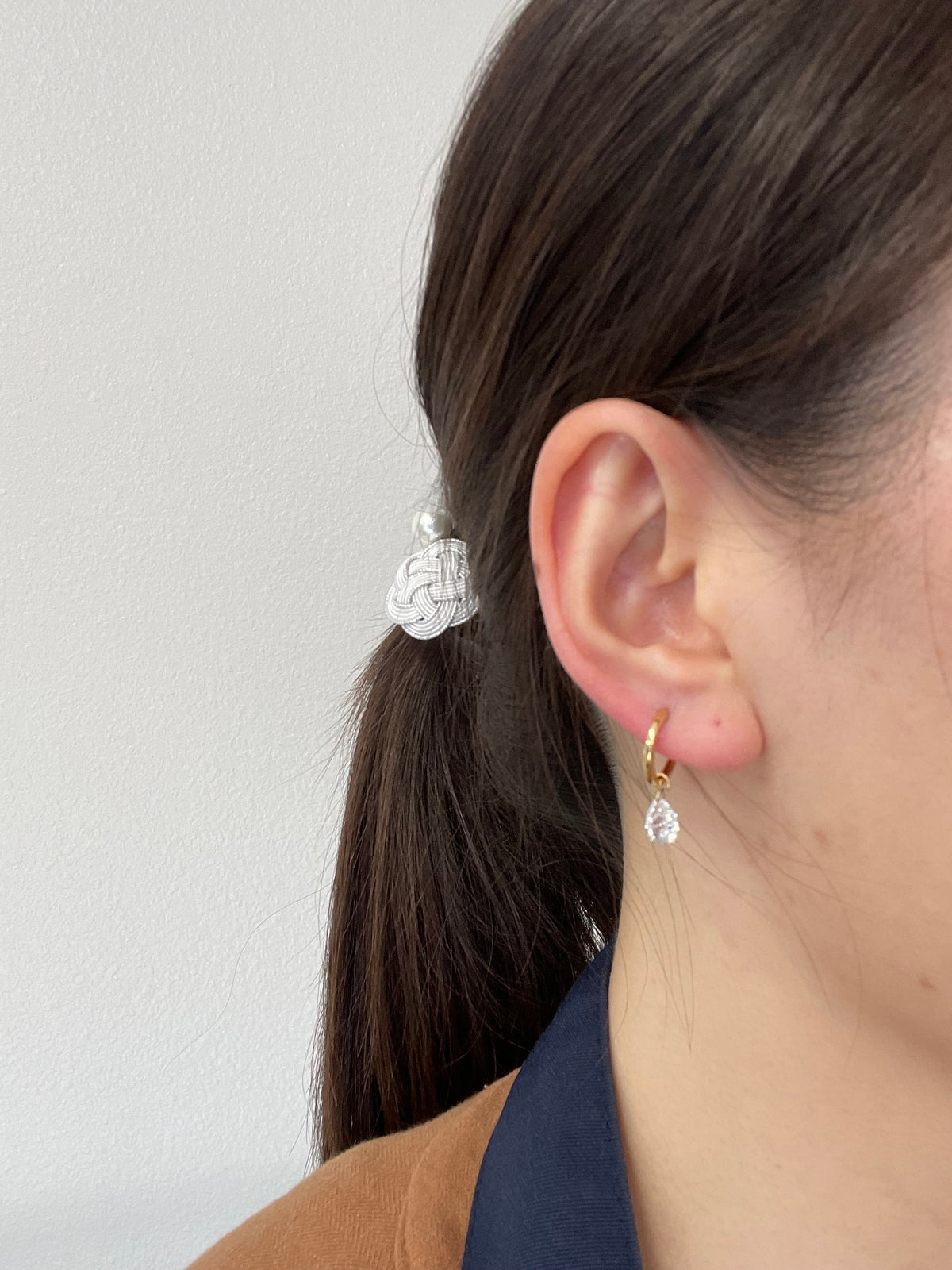 ⭐️Dainty Pear Diamond Hoop Earrings 2CT
