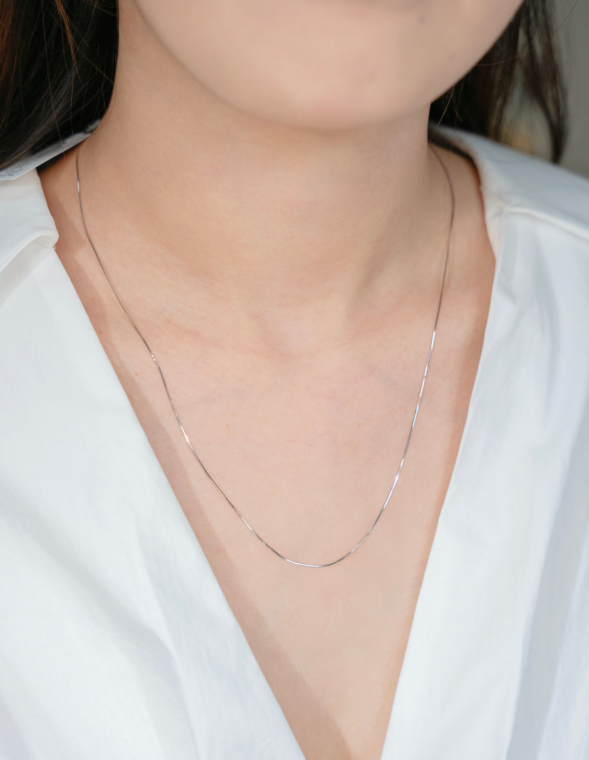 0.6mm Snake Chain Necklace | 17.7"