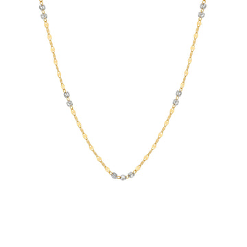 ⭐️1.11ct Lab-Diamond Round Flat Link Station Necklace 18K