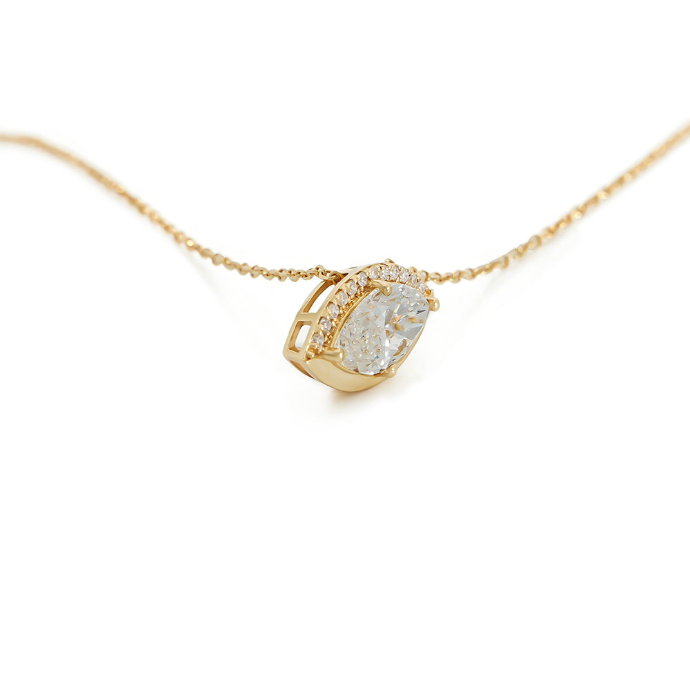 Marquise Cut Lab-Grown Diamond Necklace in 14K Gold