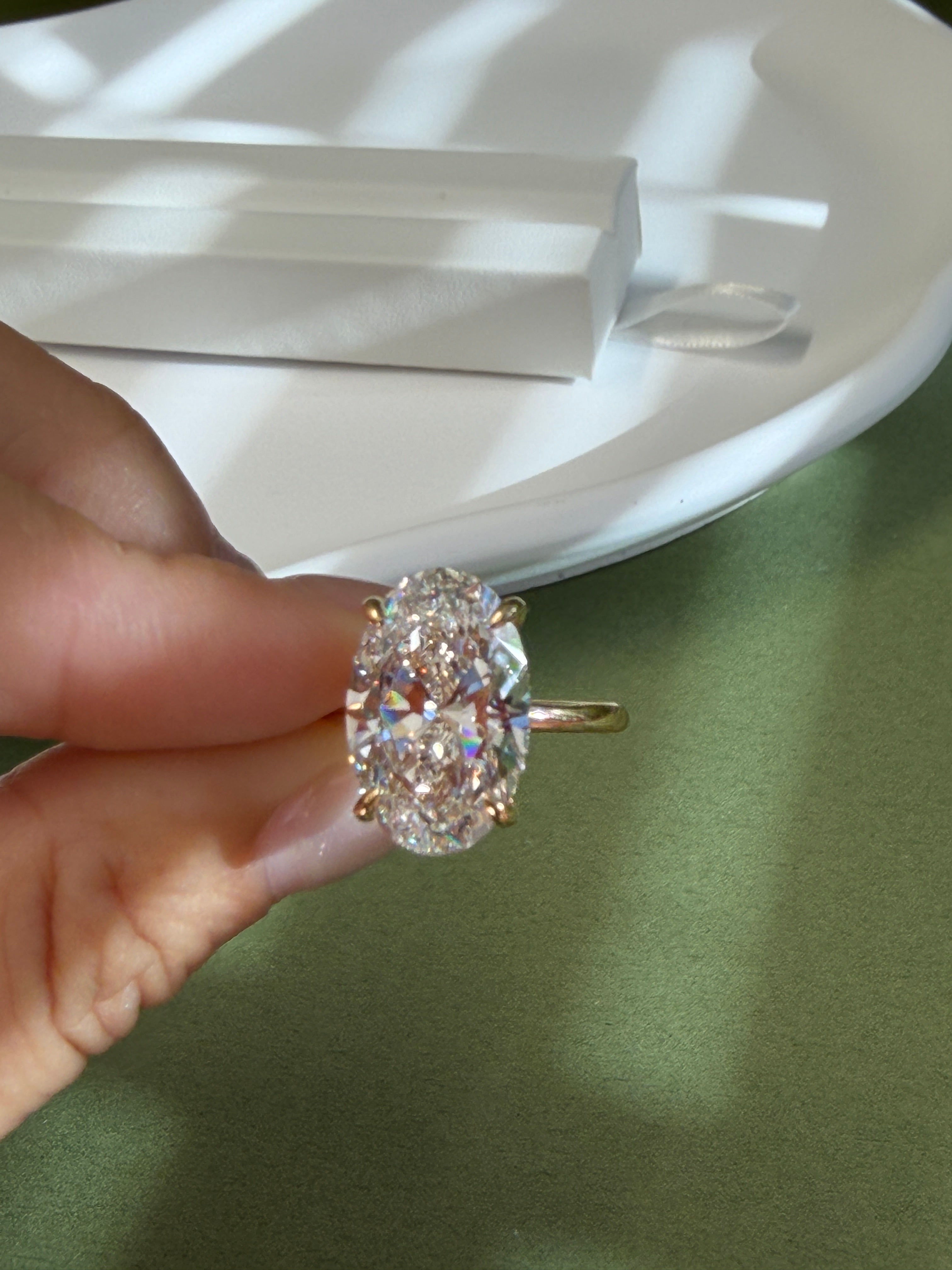 7ct Certified Oval Lab-Grown Diamond Shape Ring