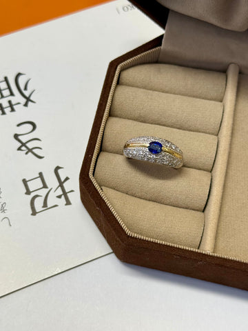 Sapphire Ring In PT900&18K Yellow Gold