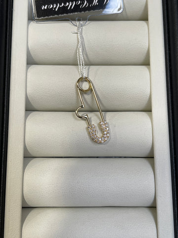 18K Gold & PT900 0.15ct Diamond Convertible Pendant Connector – 30mm