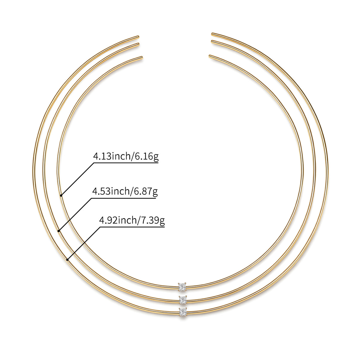 Single Diamond Bangle Choker