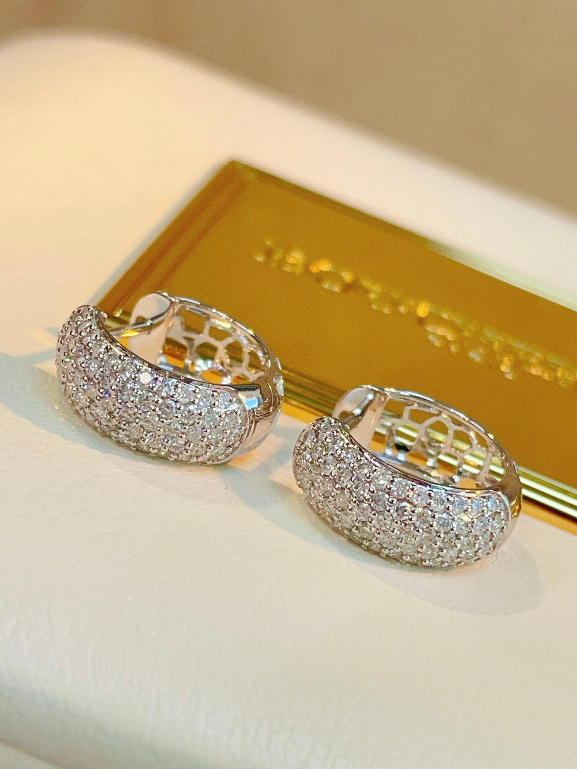 Natural Diamond Pavé Earrings