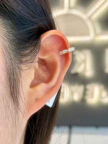 Emerald Cut Lab-Grown Diamond Ear Cuff 1.15CT