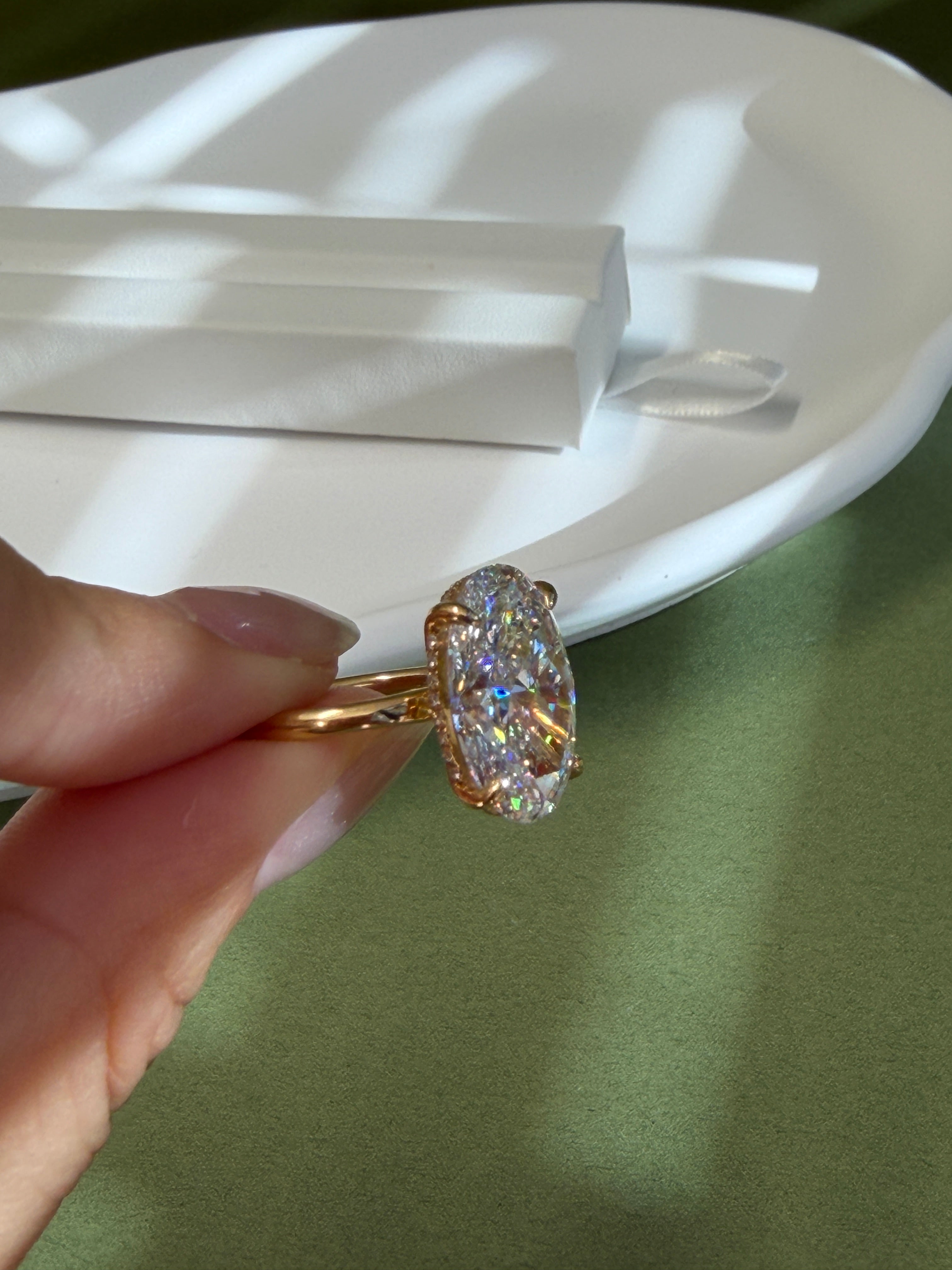 7ct Certified Oval Lab-Grown Diamond Shape Ring