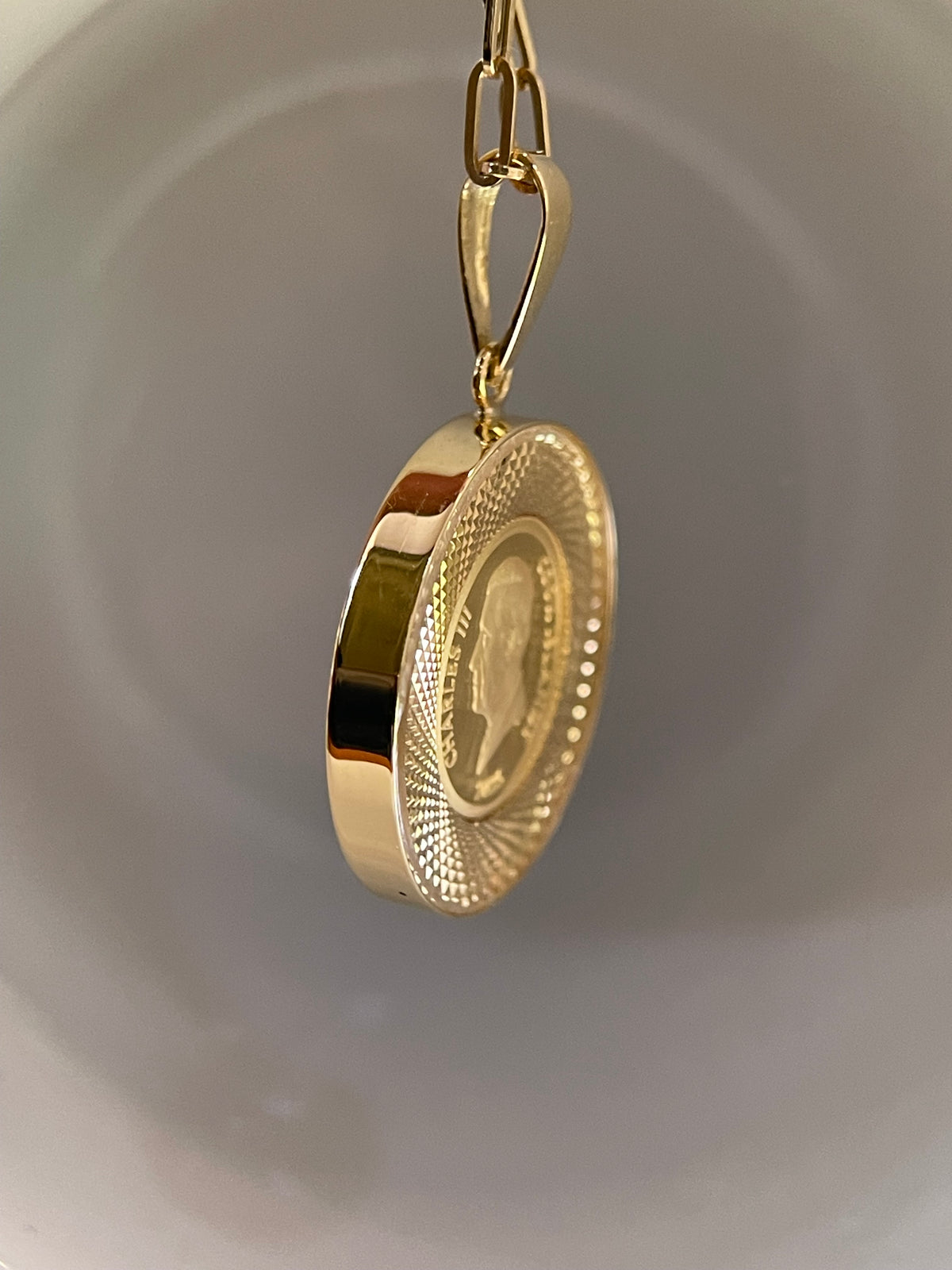 ⭐️Royal Mint Teddy Bear 999.9 Fine Gold 12mm Coin Pendant Necklace, Limited Edition of 1000