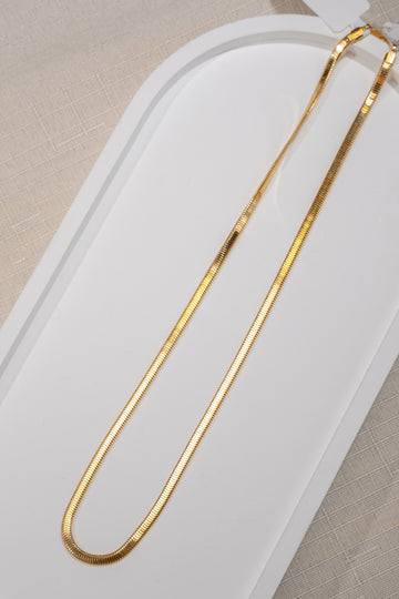 18K Solid Gold Snake Chain Necklace (3.5mm)