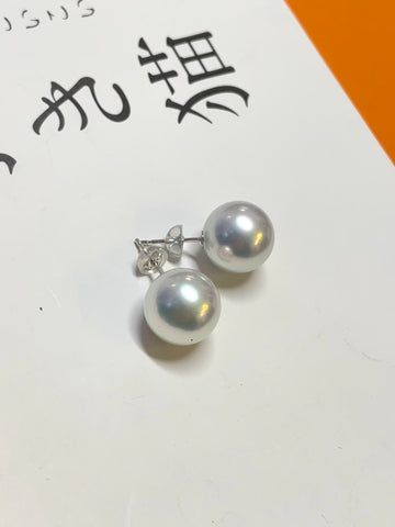 11.5-12mm White South Sea Cultured Pearl in 18K White Gold
