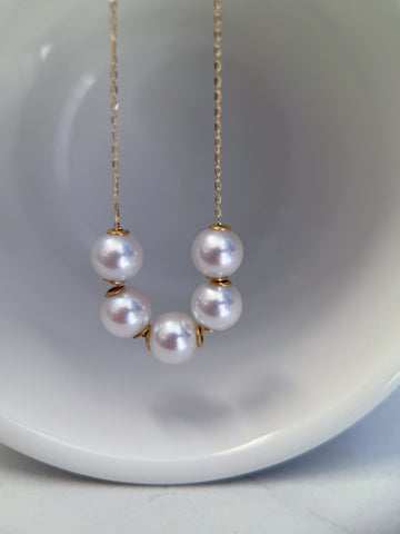 K18 Gold Akoya Pearl Two-Way Necklace
