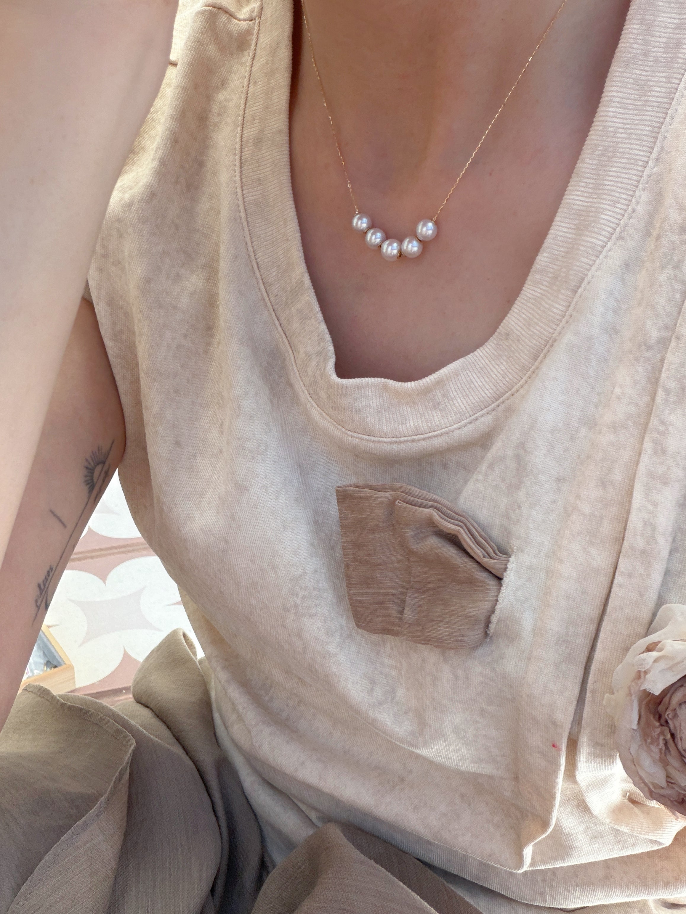 K18 Gold Akoya Pearl Two-Way Necklace