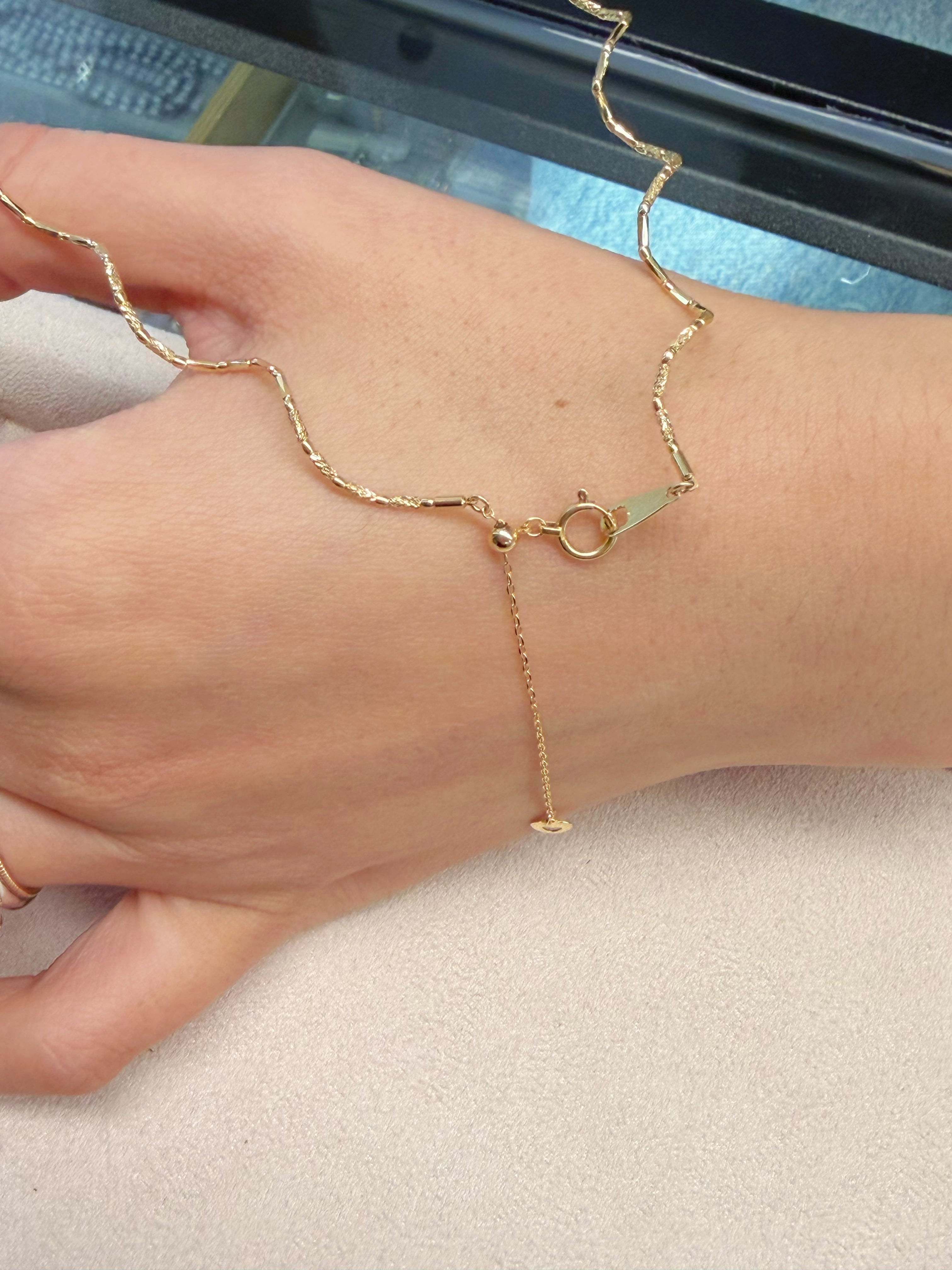 ⭐️18K Solid Gold Wave Necklet